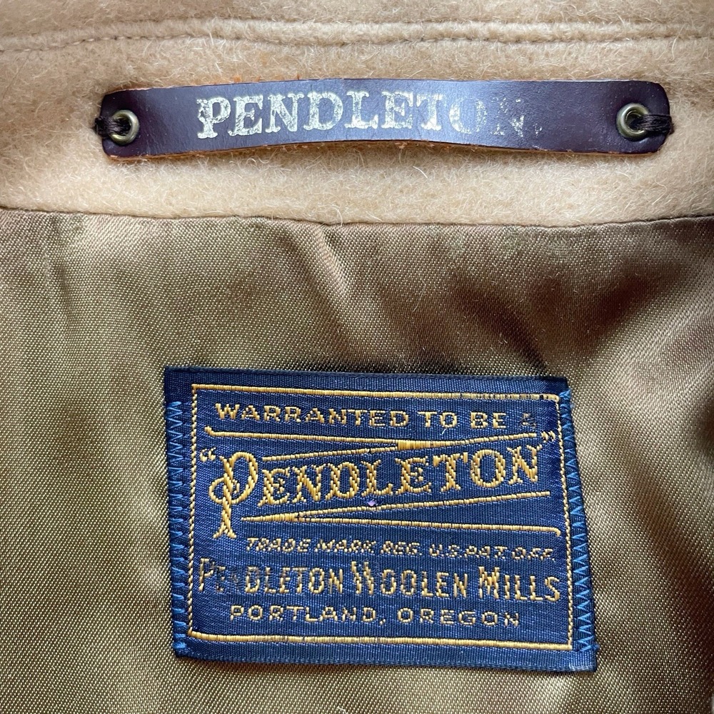 Vintage Pendleton Button Front Overcoat Wool Came… - image 3